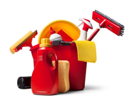 Kitchen cleaning routine with tidy counters and sink